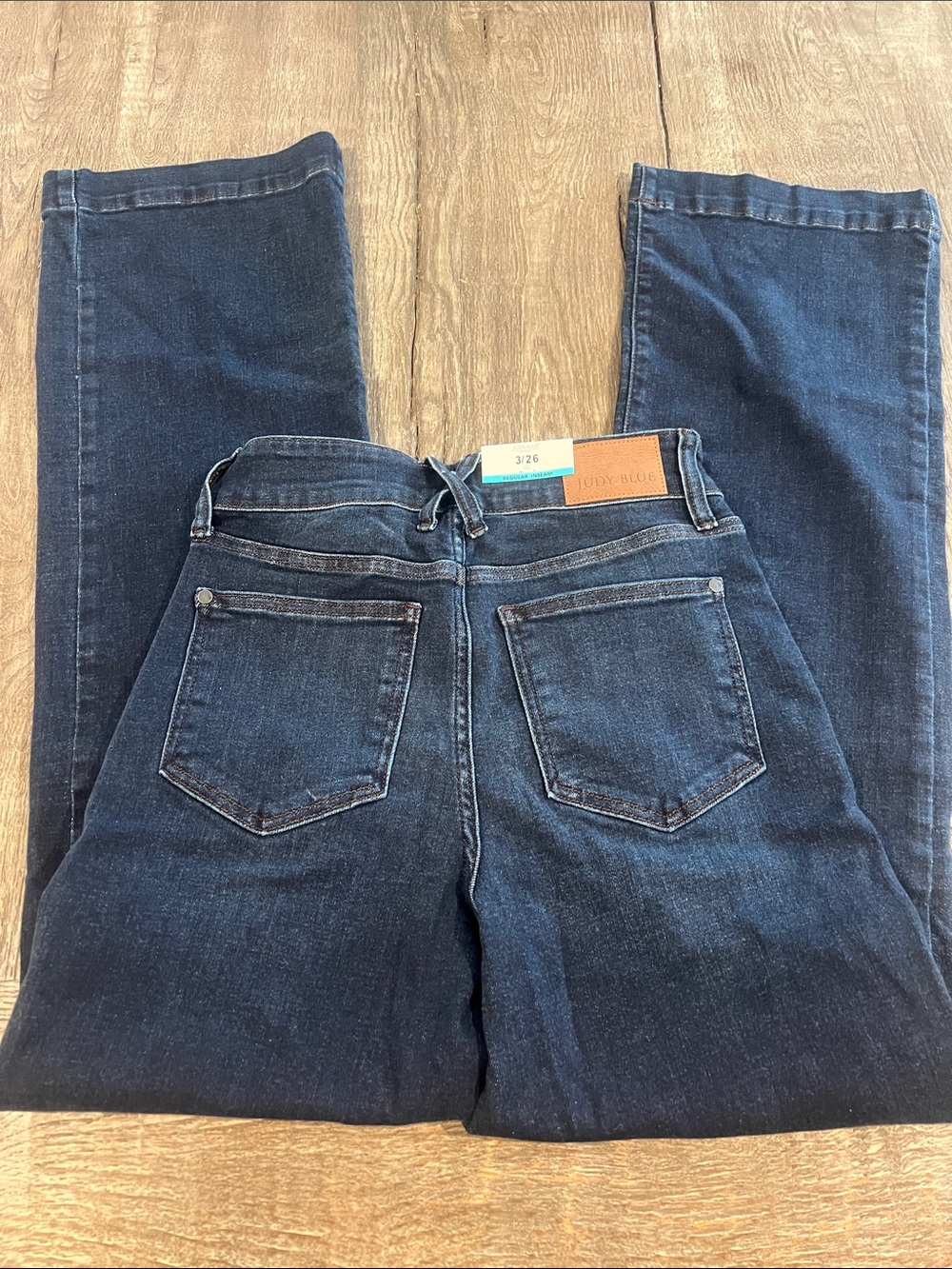 Judy Blue Dark Blue wide leg dark wash Jeans size 3/26 - Picture 5 of 9